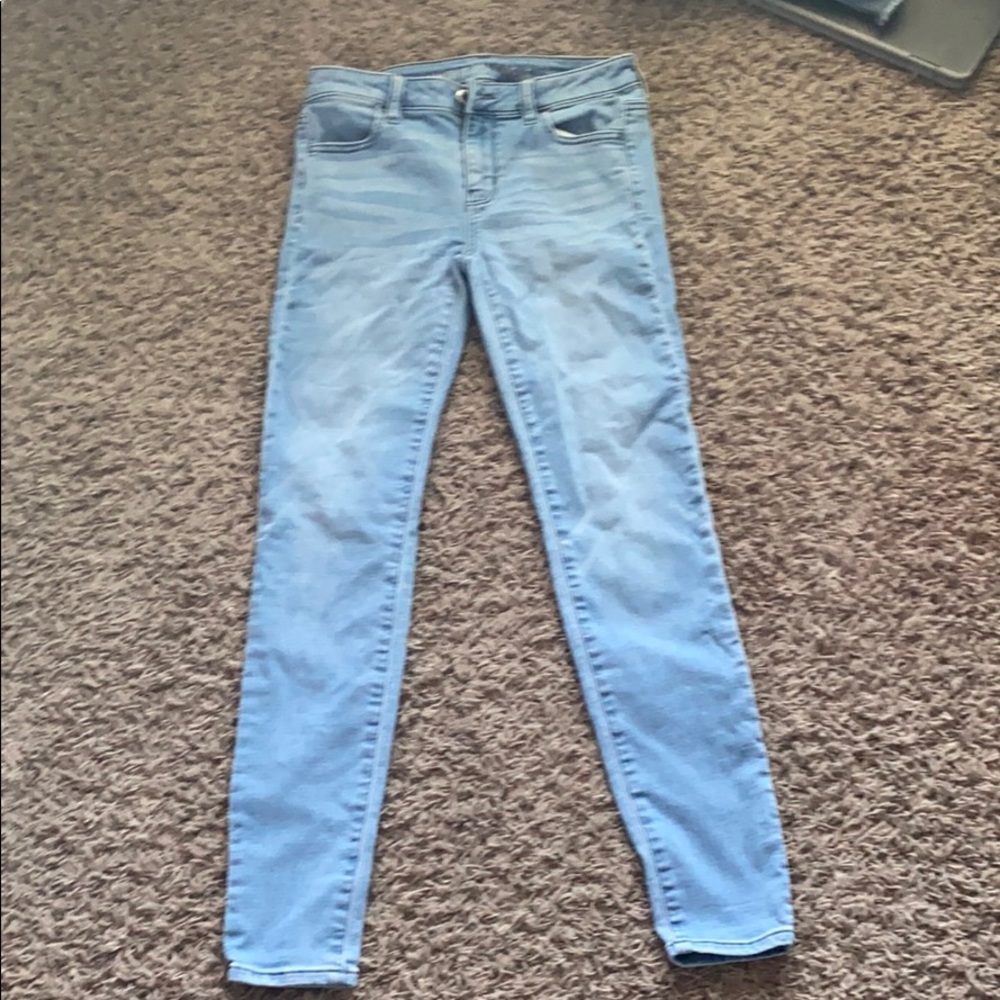 light blue denim jeans
